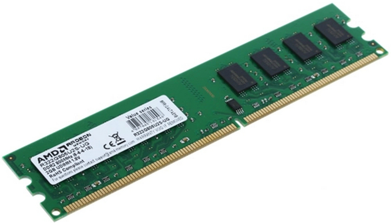 Оперативная память AMD DDR2 DIMM 2ГБ 800МГц R322G805U2S-UG 