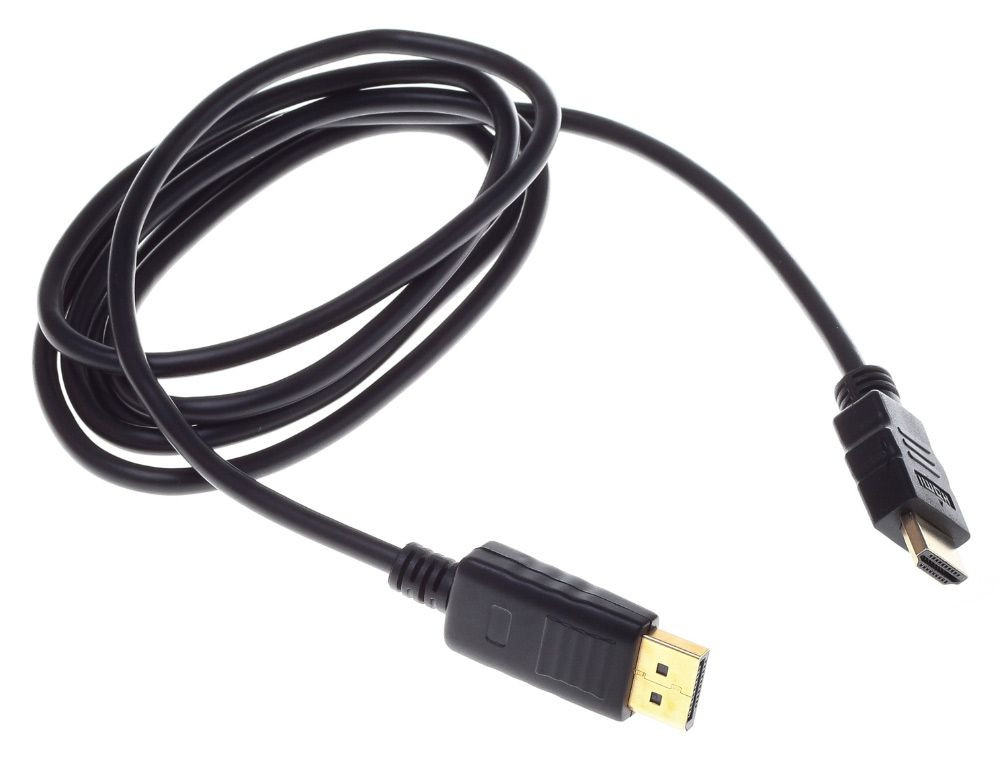 Кабель аудио-видео Buro DisplayPort (m)/HDMI (m) 1.8м. феррит.кольца Позолоченные контакты черный