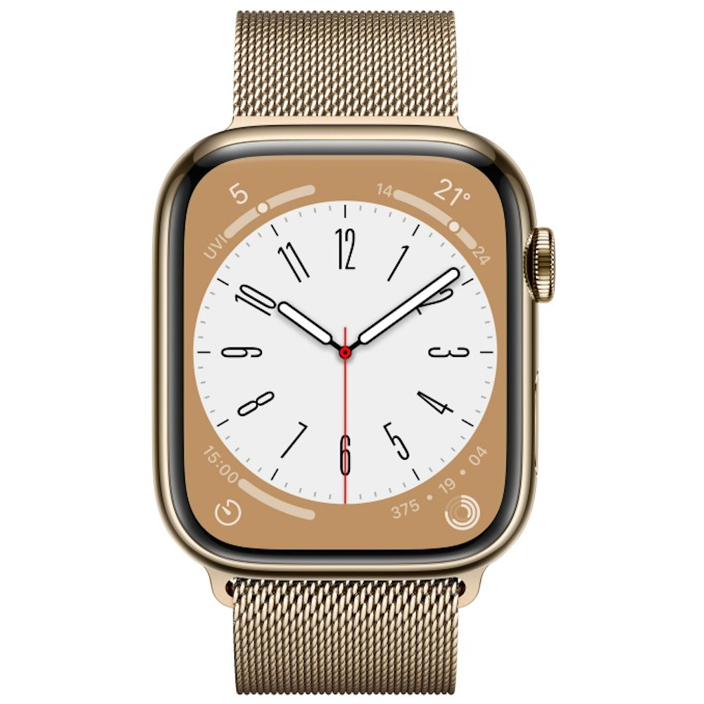 Gold stainless steel case apple watch