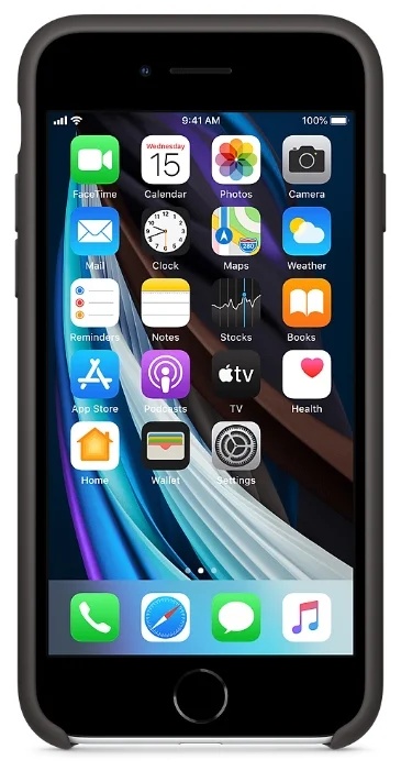 Чехол-накладка Apple силиконовый для iPhone SE (2020) Black