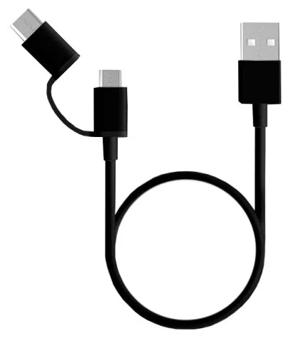 Кабель ZMI USB - microUSB / USB Type-C (AL501) 1 м, черный