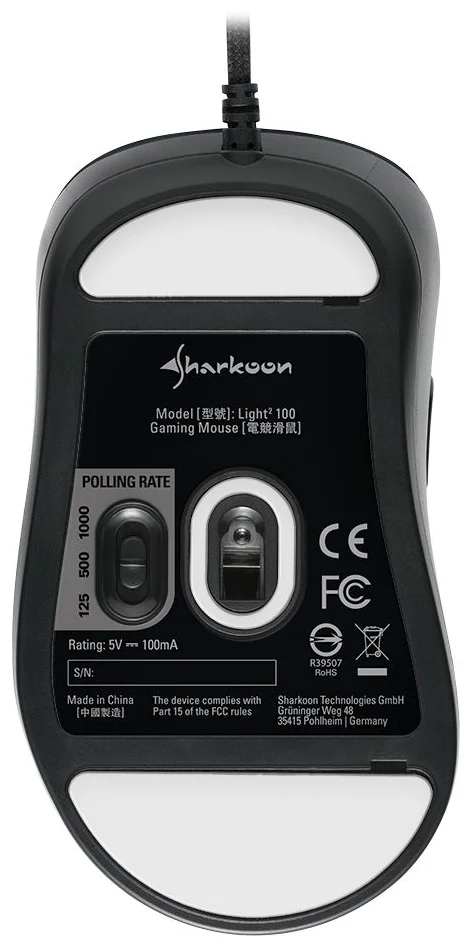 Мышь Sharkoon Light2 100 Black USB, черный