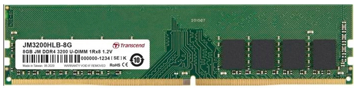 Оперативная память Transcend JetRam 8GB 3200MHz CL22 (JM3200HLB-8G)