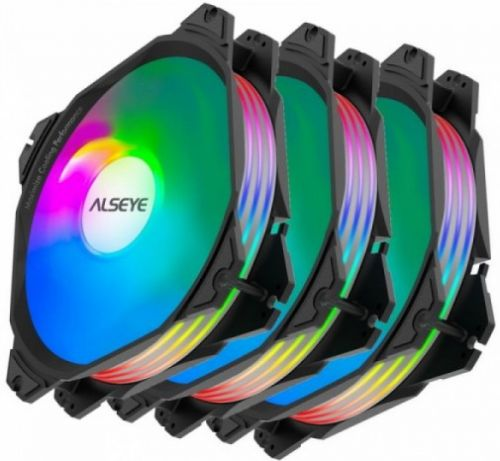 Вентилятор для корпуса Alseye M120-PB KIT (3шт) RGB, RTL
