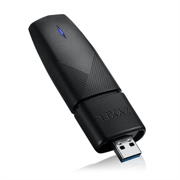 Двухдиапазонный Wi-Fi USB-адаптер Zyxel NWD7605 AX1800, 802.11a/b/g/n/ac/ax (600+1200 Мбит/с), USB3.0