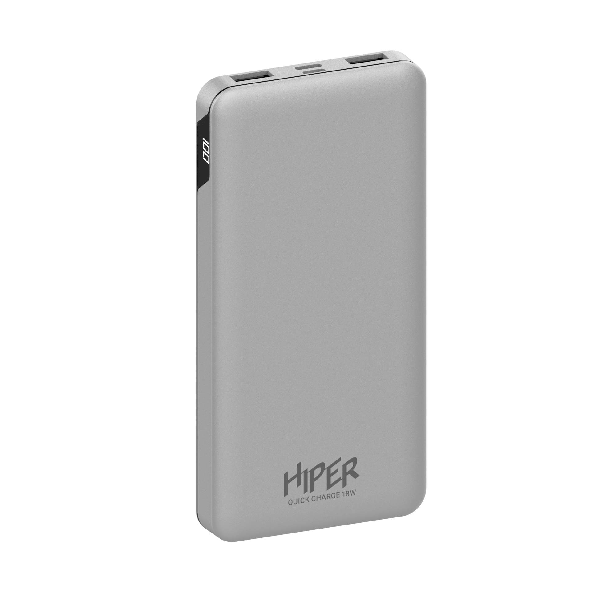 Мобильный аккумулятор Hiper MFX 10000 10000mAh 3A QC PD 2xUSB серебристый (MFX 10000 SILVER)