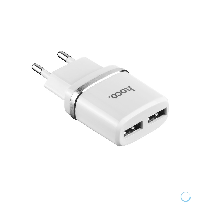 HOCO HC-47759 C12/ Сетевое ЗУ/ 2 USB/ Выход: 12W/ White