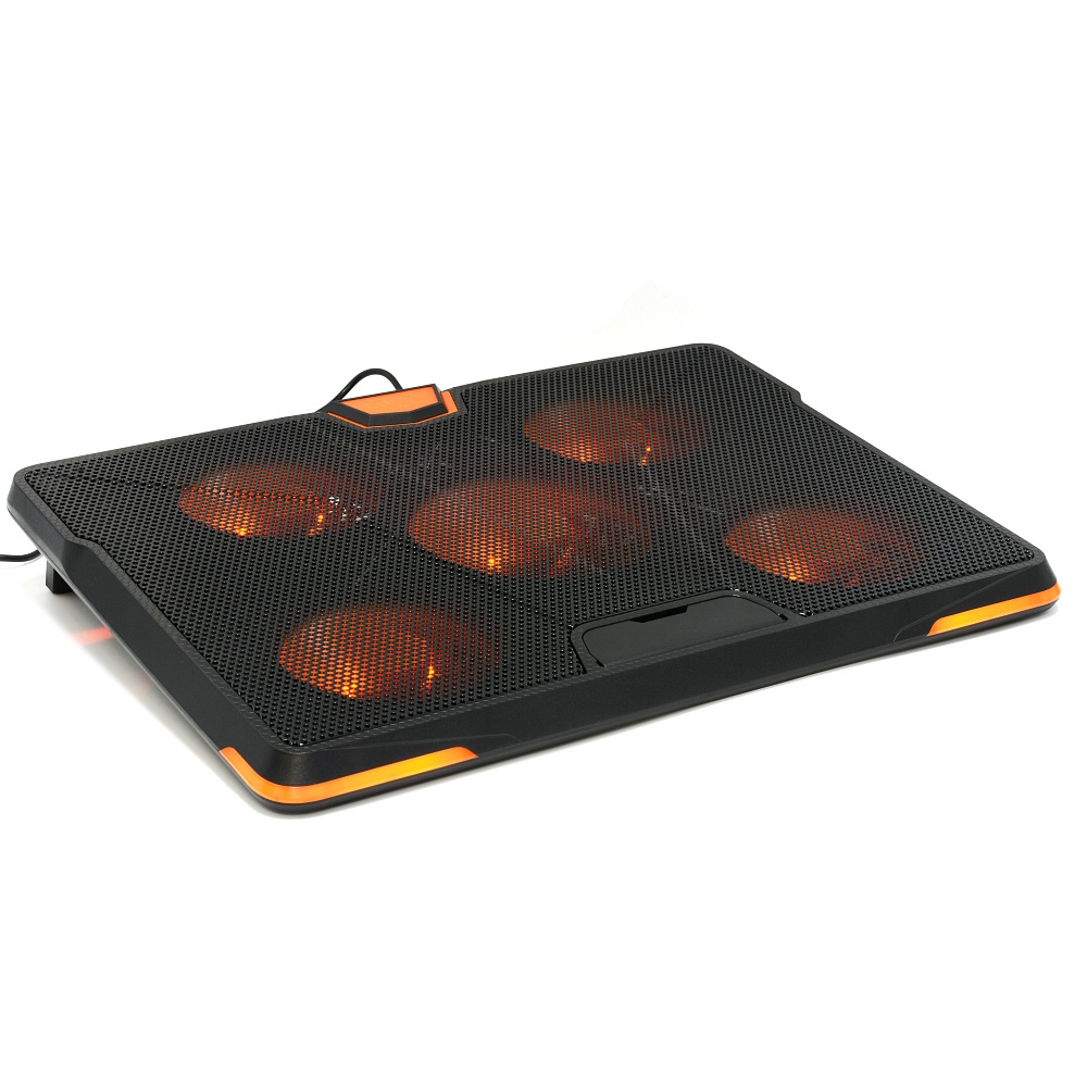 Подставка для ноутбука CROWN CMLS-133 (до 19", оранжевая led подсветка, регулятор скорости, 3 уровня наклона)