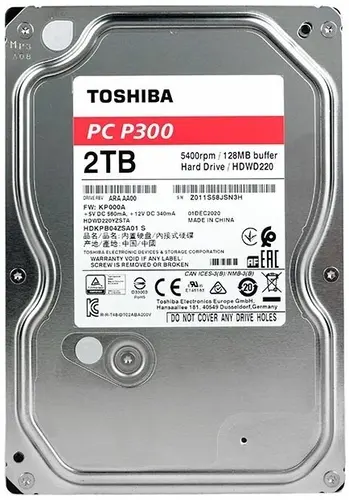 Жесткий диск Toshiba 2TB P300 (HDWD220YZSTA) {SATA 6.0Gb/s, 5400 rpm, 128Mb buffer, 3.5"}