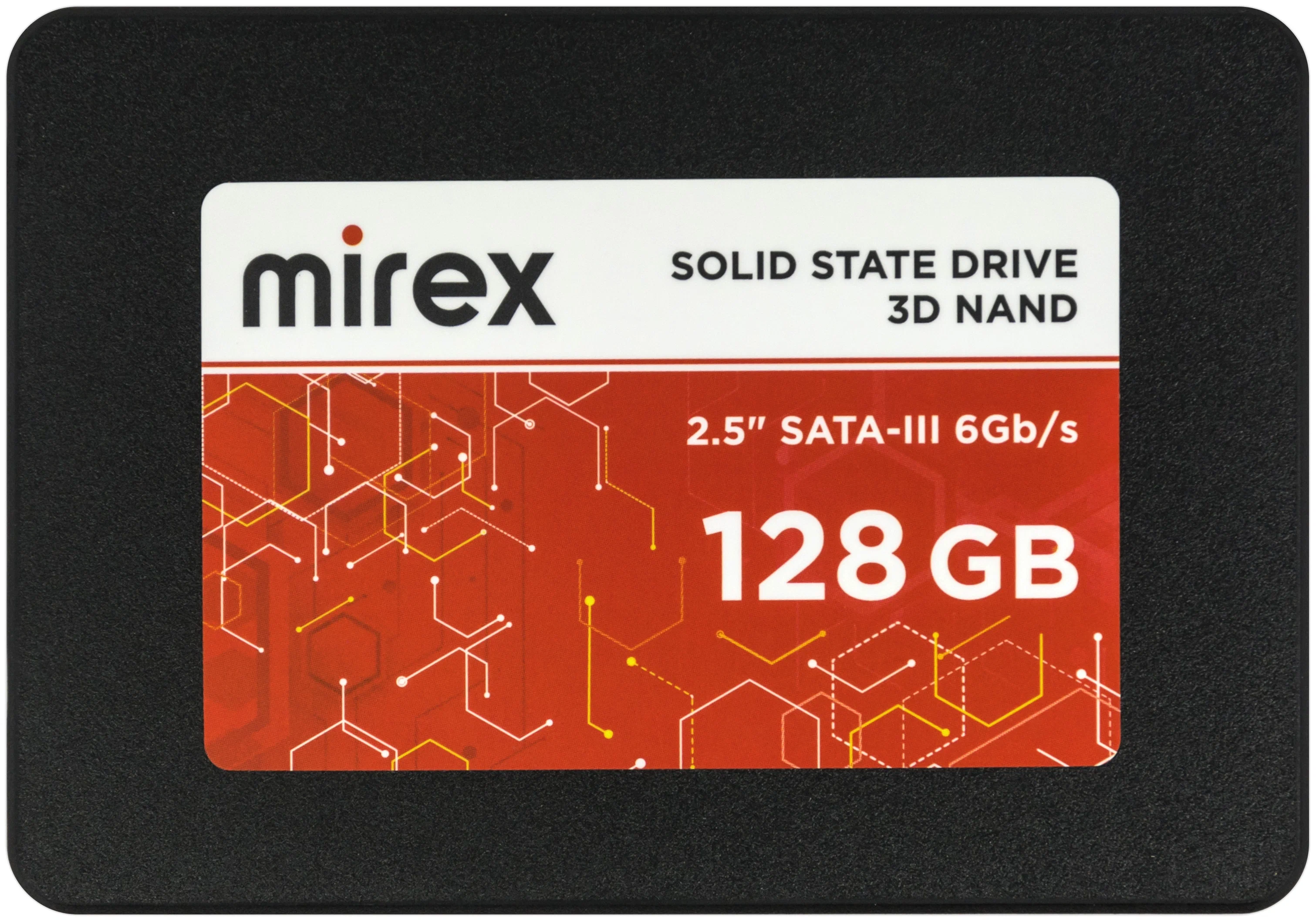 Твердотельный диск 128GB Mirex, 2.5", SATA III, [R/W - 500/400 MB/s] 3D-NAND TLC