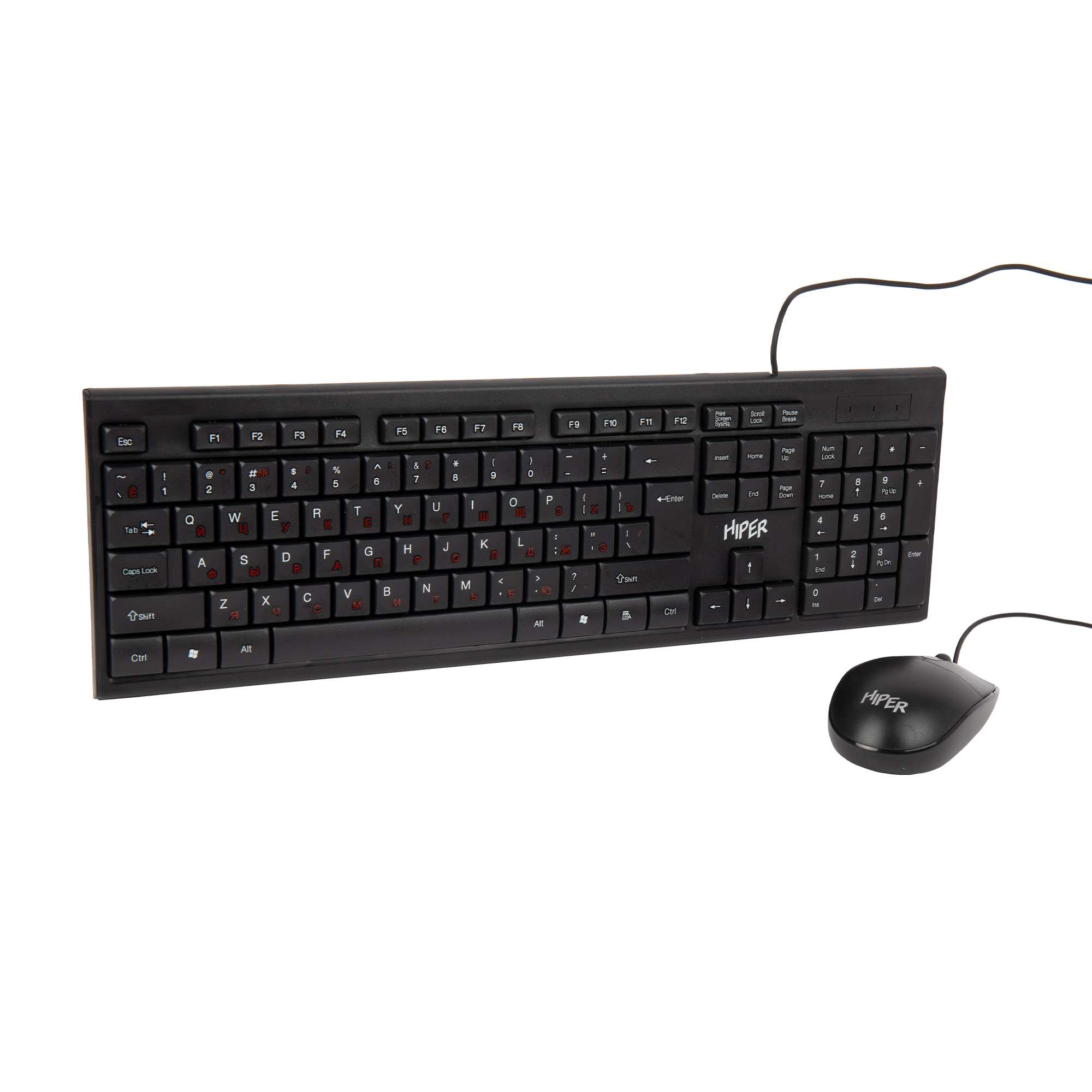 Проводной комплект клавиатура и мышь HIPER WIRED SET KEYBOARD/MOUSE OS-1000 BLACK