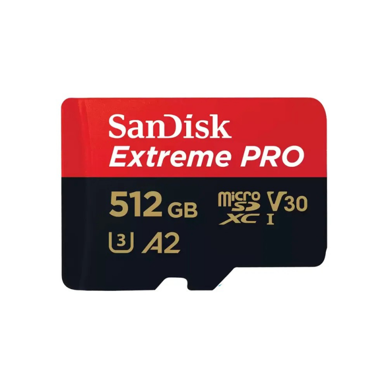 Флеш карта microSDXC 512GB SanDisk Ultra Class 10, UHS-I, W140, R 200 МБ/с, <SDSQXCD-512G-GN6MA> адаптер на SD