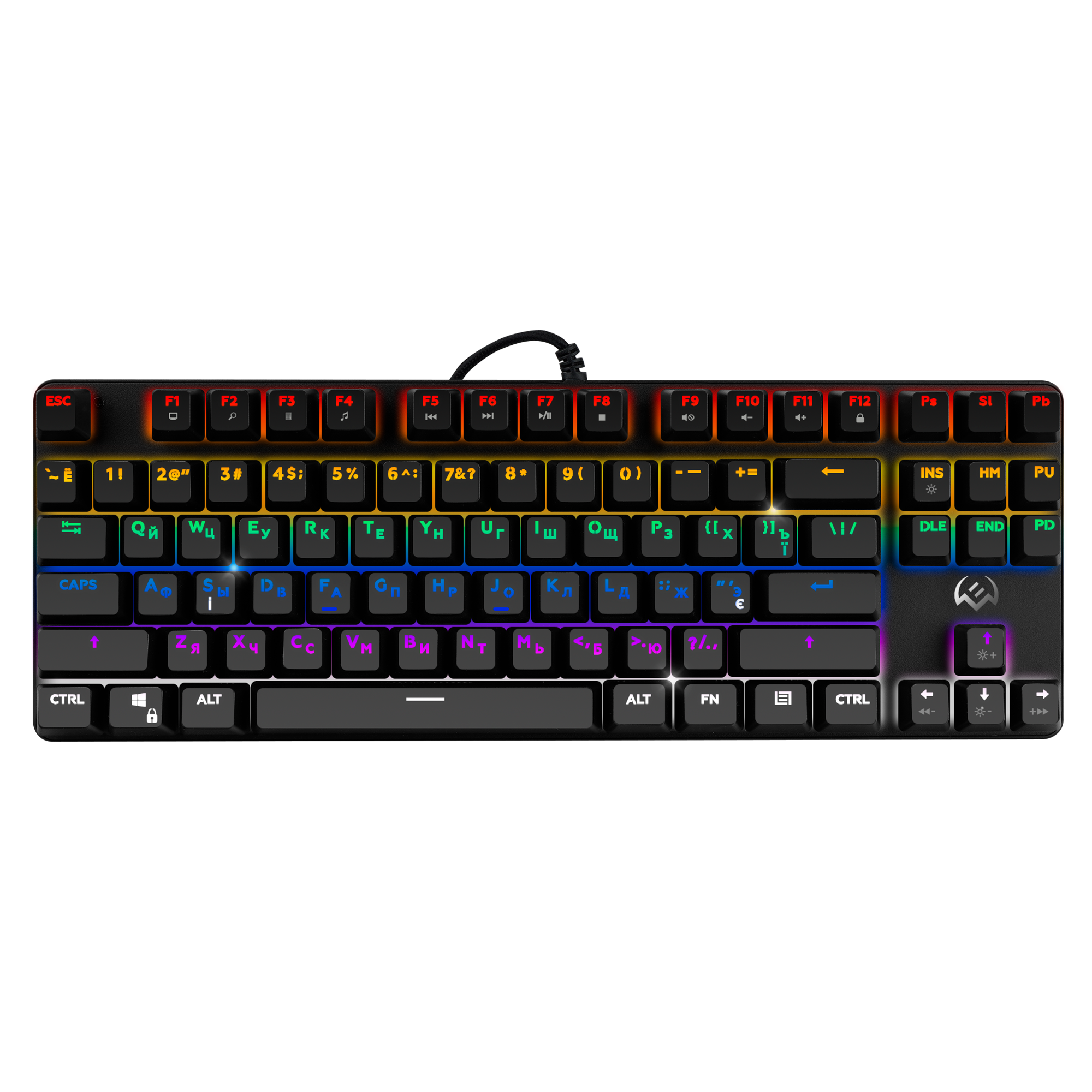 Игровая клавиатура SVEN KB-G9150 (Outemu Blue switches, USB, 87 кл., ПО, RGB-подсветка)